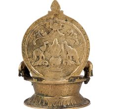 Brass Ganesha Ashtalakshmi Oil Lamp