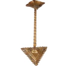 Brass Oil Diya Triangular Light Stand
