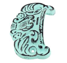 Aqua Green Distressed Vase D Pull Iron Handle