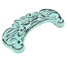 Aqua Green Distressed Vase D Pull Iron Handle