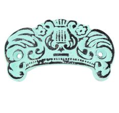 Aqua Green Distressed Vase D Pull Iron Handle