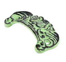 Lime Green Distressed Vase D Pull Iron Handle