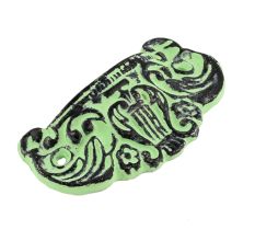 Lime Green Distressed Vase D Pull Iron Handle