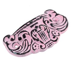 Pink Distressed Vase D Pull Iron Handle