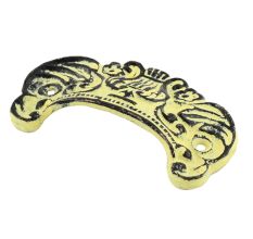 Yellow Distressed Vase D Pull Iron Handle
