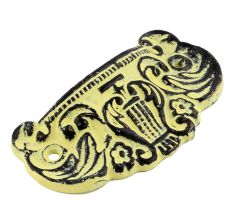 Yellow Distressed Vase D Pull Iron Handle