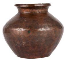 Brass Pot With Hand Hammered Design