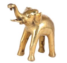 Brass ElephantÂ Statue With Raised Trunk