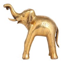 Brass ElephantÂ Statue With Raised Trunk