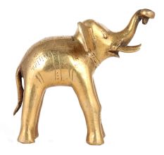 Brass ElephantÂ Statue With Raised Trunk
