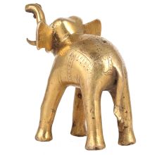 Brass ElephantÂ Statue With Raised Trunk