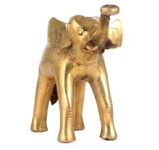 Brass ElephantÂ Statue With Raised Trunk
