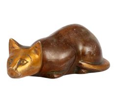 Brass Sitting Cat Statue