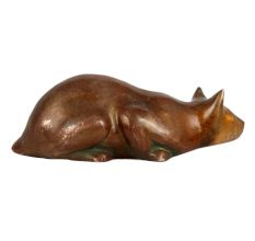 Brass Sitting Cat Statue