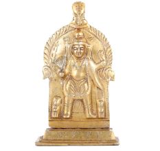 Brass Veerbhadra Hindu God Plaque Wall  Art