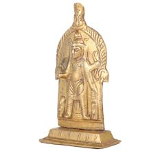 Brass Veerbhadra Hindu God Plaque Wall  Art