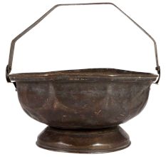 Brass Puja Flower Basket With Handle