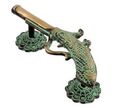 Brass Decorative Right Side Gun Shaped Door Handle