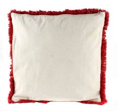 Red Hand woven Embroidery Cotton Pillow Cover