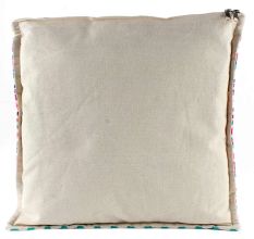 Pink Acrylic Cotton Handloom Cushion Cover