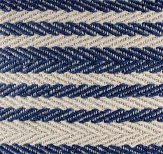 Blue And White Striped Cotton Cushion Cover