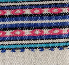 White Aztec Pattern Square Crochet Cushion Cover