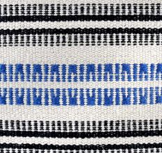White Striped Woven Fringe Pillow Cover