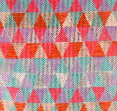 Multi Geometric Triangles Handloom Cushion Cover