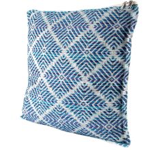 Blue Woven Cotton Handloom Cushion Covers