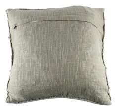 Grey Macrame Cotton Cushion Cover