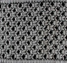 Grey Macrame Cotton Cushion Cover