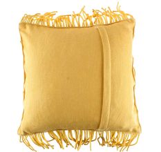 Yellow Square Macrame Boho Cushion Cover