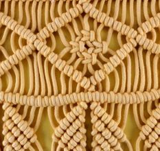 Yellow Square Macrame Boho Cushion Cover