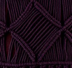 Purple Cotton Decorative Fringe Macrame Cushion Cover