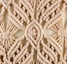 Cream Macrame Vintage Cushion Cover