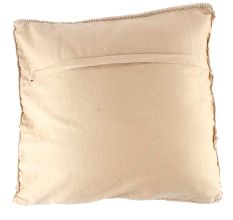 Beige Cotton Macrame Cushion Cover