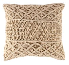 Macrame Chocolate Cotton Rope Cushion Cover