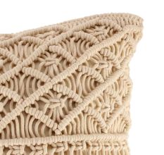 Macrame Chocolate Cotton Rope Cushion Cover