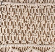 Macrame Chocolate Cotton Rope Cushion Cover