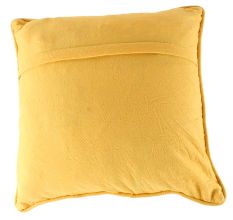 Yellow Cotton Solid Cushion Cover