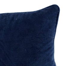 Sapphire Blue Square Cotton Throw Pillow