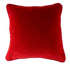 Ribbed Red Throw Cushion  Cover