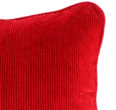 Ribbed Red Throw Cushion  Cover