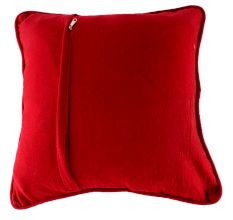 Ribbed Red Throw Cushion  Cover