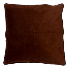 Ribbed Cotton Chocolate Cushion Cover