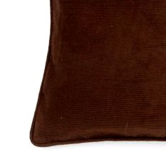 Ribbed Cotton Chocolate Cushion Cover