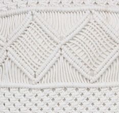 White Macrame Farmhouse Decor Cushion Cover