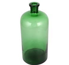 Dark Green Empty Glass Bottle Bud Vase