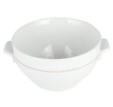 White Ceramic Bowl With Side Handles