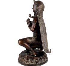 Brass Garuda Nepalese Art Statue In Black Finish